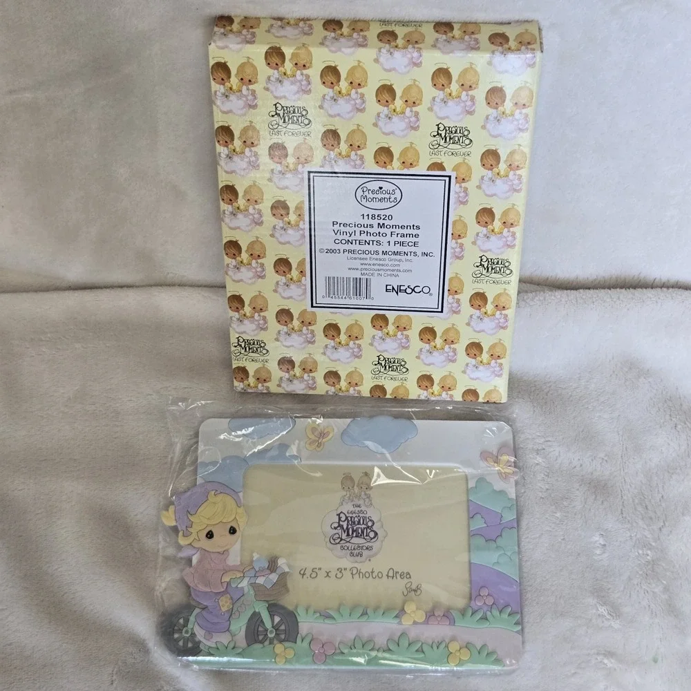 Precious Moments Vinyl Photo Frame 118520 w/Box 4.5x 3